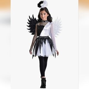 Black and White Angel Costume for Kids